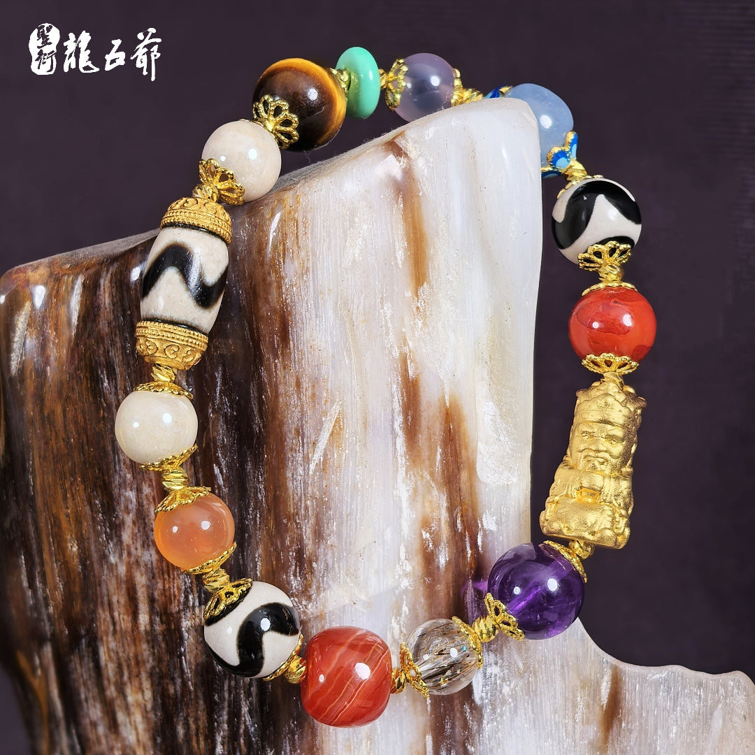 Wish-fulfilling multi-gemstone bracelet