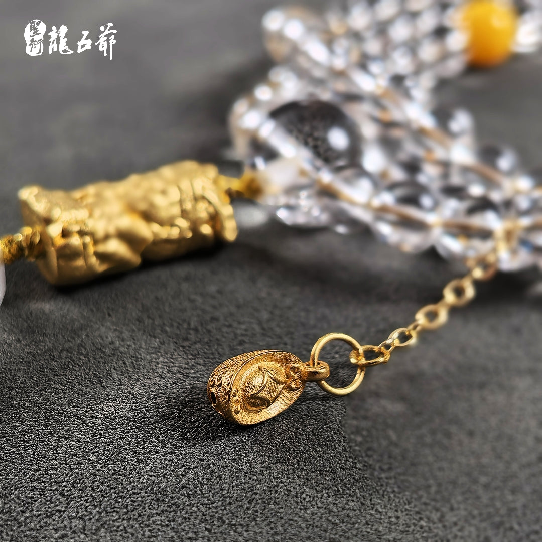 [Anfu Zunrong] White Crystal 108-Bead Rosary Bracelet, a bracelet that girls love the most.