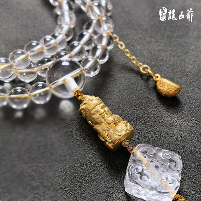 [Anfu Zunrong] White Crystal 108-Bead Rosary Bracelet, a bracelet that girls love the most.