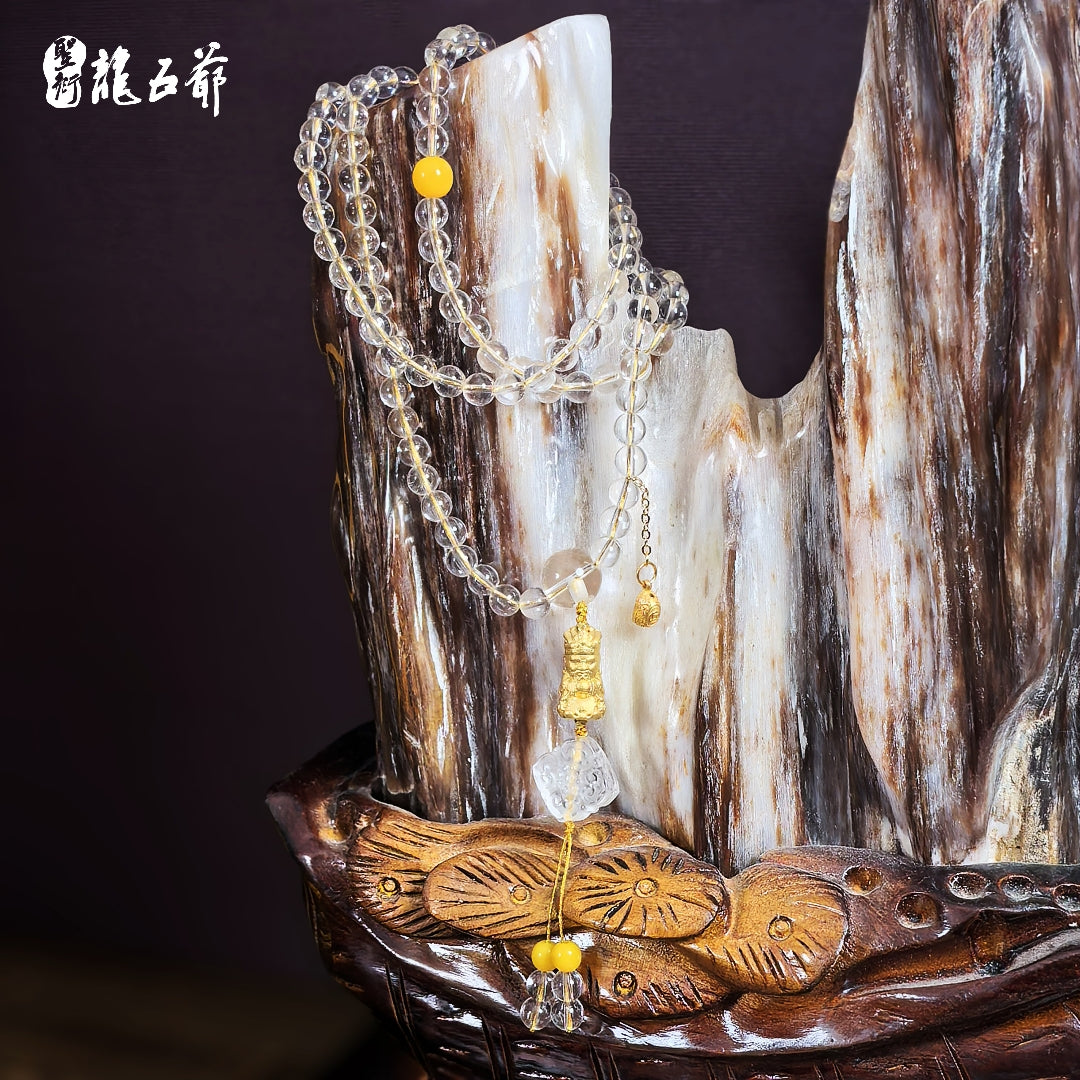 [Anfu Zunrong] White Crystal 108-Bead Rosary Bracelet, a bracelet that girls love the most.